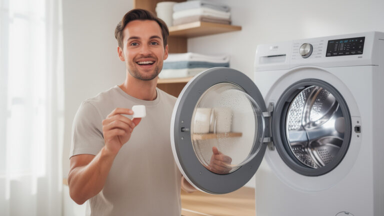 Why experts say a dishwasher tablet is the best thing for your washing machine
